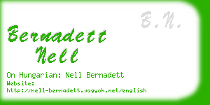 bernadett nell business card